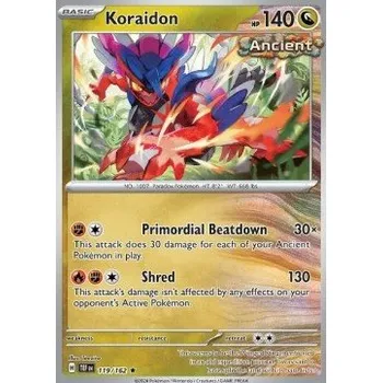 Karetní hra Pokémon TEF 119/162 Koraidon - Temporal Forces Stav: Near Mint, Verze: REVERSE HOLO