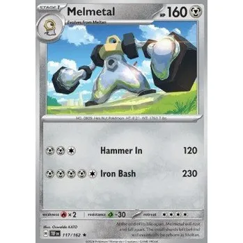 Sběratelská karetní hra Pokémon TEF 117/162 Melmetal - Temporal Forces Stav: Near Mint, Verze: REVERSE HOLO