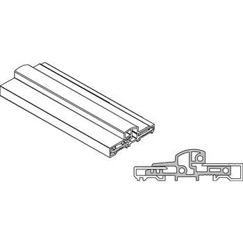 Dveřní kování Dveřní práh TRANSIT 58 - 76, variabilní, 5000mm, výška 24mm,hliník stříbrný elox