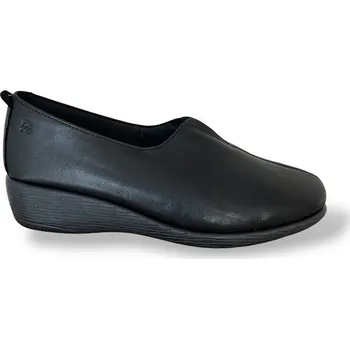 Dámské polobotky Flex & Go ST0183 136 dámská kožená vycházková obuv klín černá Barva: Černá, Velikost: 41