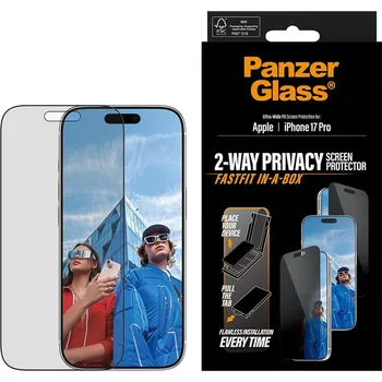 PanzerGlass Privacy Apple iPhone 17 Pro s bezprašným aplikačním boxem PG74453