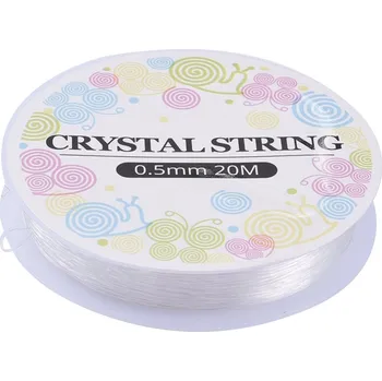 Dětské navlékací korálky Elastomer čirý ø 0,5 mm - návin 19 metrů