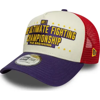 Kšiltovka Pánská kšiltovka New Era 9FORTY AF TRUCKER ULTIMAN UFCMMA béžová 60752780