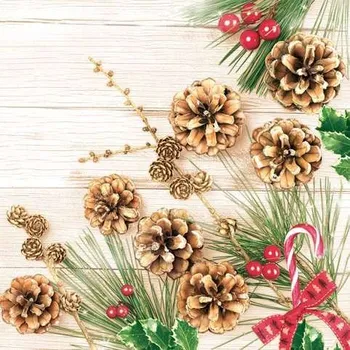 Papírový ubrousek Ubrousky DAISY L (20ks) Pines and Larch Twig [A]