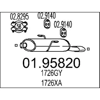 Auto-moto Zadní tlumič výfuku MTS 01.95820