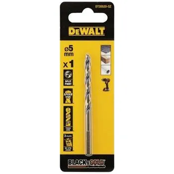 Příslušenství k vrtačce DeWALT DT20520 HSS-G vrták do kovu BLACK&GOLD 5mm