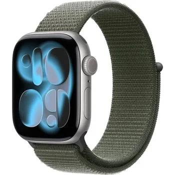 Apple Watch 42/41/40/38mm piniově zelený provlékací sportovní řemínek