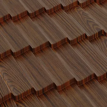 plechová krytina BILKA DACIC - plechová střešní krytina - IMITACE DŘEVA Barva: PALISANDER