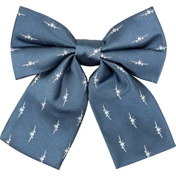 Kravata Bubibubi Modrošedý dámský motýlek s letadly