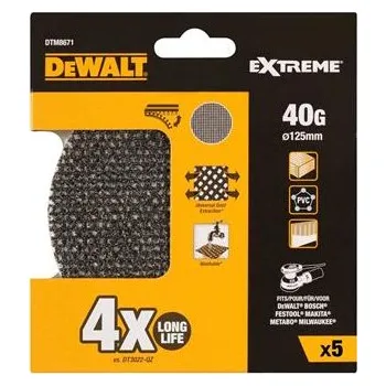 Dílna DeWALT DTM8671 EXTREME®ABRAZIVNÍ LIST o125mm G40 5ks