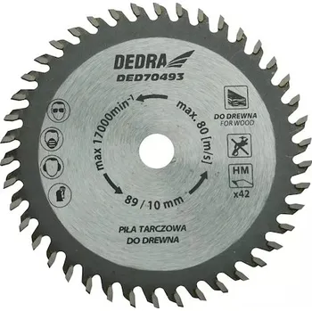 Pilový kotouč Dedra DED70493 pilový kotouč 89x10x1,1x1,8x42T pro DED7049