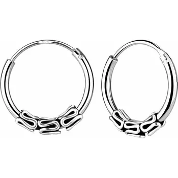 Náušnice 11368 Stříbrné 12 mm Bali KRUHY 1,2 cm, 0,78 g