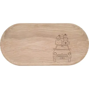 Eulenschnitt Dřevěný tácek Christmas Car