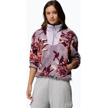 Dámská mikina Dámská mikina Columbia Sequoia Grove Printed Half Zip shale purple blossoming