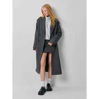 Dámský kabát Dvouřadý kabát - XS/S - House - tmavošedý - 184EW-90M