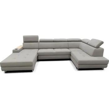 Sedací souprava Rozkládací rohová sedačka SERGIA I U světle šedá