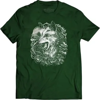Pánské tričko Drakkaria Vlk, pánské tričko zelené