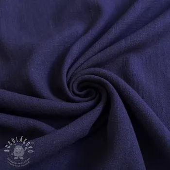 Viskóza se lnem WASHED navy