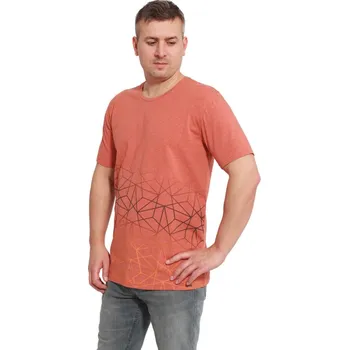 Pánské tričko Tričko krátký rukáv BEDRICH oranžový melír L