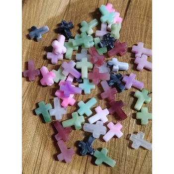 Korálek Plastové korálky ve tvaru křížku, mix 10 ks