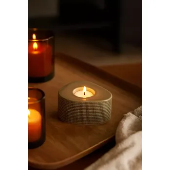 Svícen Svícen Present Time Teelichthalter Triangle, M, zelený