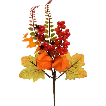 Dekorace, větvička PODZIM, 28cm, 1 kus