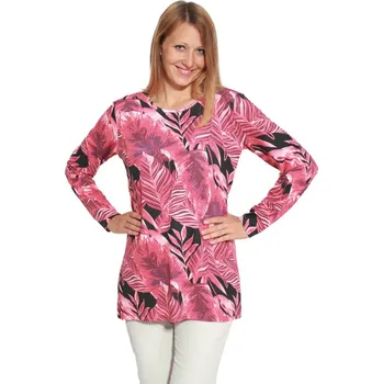 Pánské tričko Tričko dlouhý rukáv BENEDA vínová L