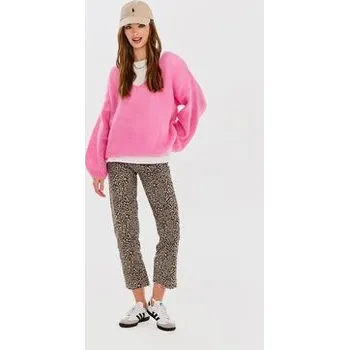 Dámský svetr NAOKO Svetr Bubblegum Růžová Oversize OS