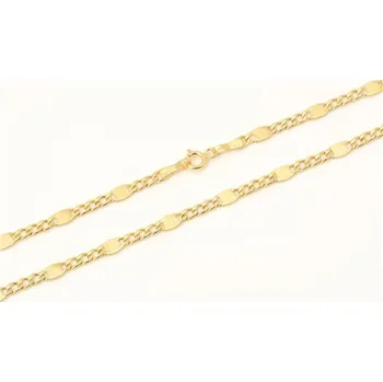 Řetízek Řetízek ze žlutého zlata figaro valentina 55 cm ZLR1616F + DÁREK ZDARMA