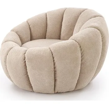 Křeslo Designové křeslo GASPAR II — látka, béžová