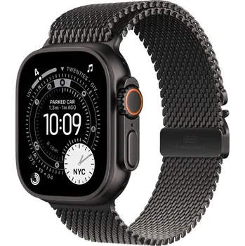 Apple Watch 49/46/45/44mm milánský tah z černého titanu velký