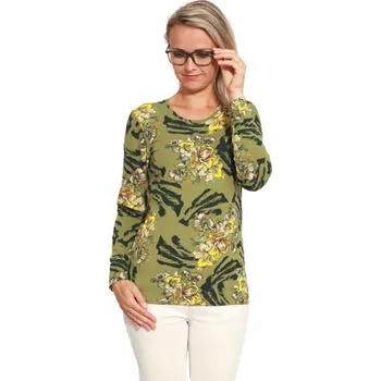 Pánské tričko Tričko dlouhý rukáv BATONA zelená S