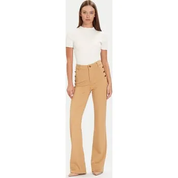 Dámské kalhoty Guess Kalhoty z materiálu W5BB16 KCMU2 Béžová Flare Fit S