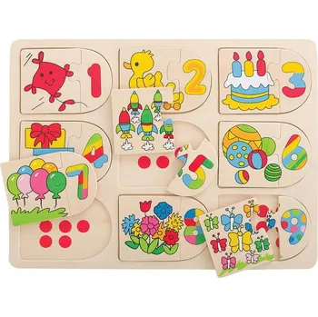 Výuková hračka Bigjigs Toys Obrázkové počítací puzzle