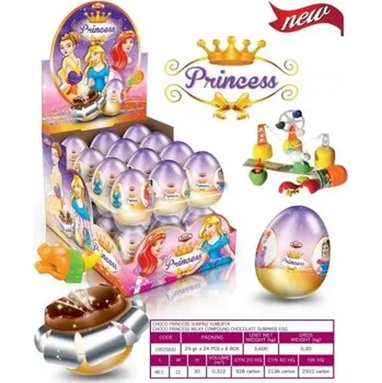 Čokoláda Čokoládové vajíčko Princess s překvapením 25g (Čokoládové vajíčko Princess s překvapením 25g)