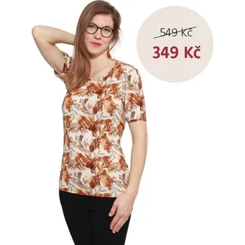 Tričko krátký rukáv BANKA hnědá M