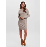 Vero Moda Úpletové šaty 10215523 Béžová Relaxed Fit M