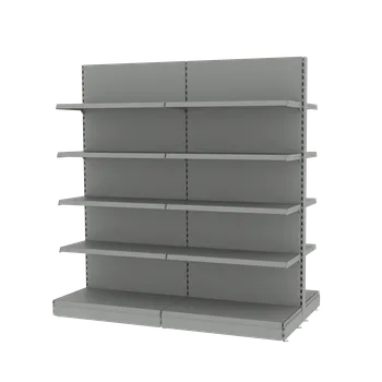 Prodejní regál Mago Oboustranný prodejní regál - V-170 cm L-203 cm (modul základní) - šedá