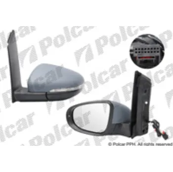 Auto zrcátko Zpětné zrcátko VW TOURAN 10- elektrické