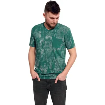 Pánské tričko Tričko krátký rukáv BARTAK tm.zelená XXL