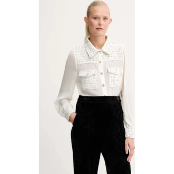 Dámská košile Košile Morgan dámská, béžová barva, regular, s klasickým límcem, CGABY 01X, vel. 34