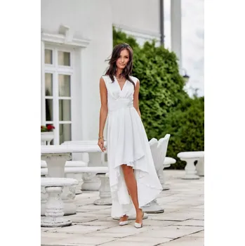 Dámské šaty Večerní šaty SUK0410 bílé - Roco Fashion 42/XL