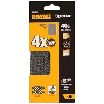 Brusný papír DeWALT DTM8655 EXTREME®ABRAZIVNÍ 1/3 MŘÍŽKA - 93 mm x 190 mm - 40G 5ks