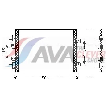 Výparník klimatizace Kondenzátor, klimatizace AVA Benelux RTA5341