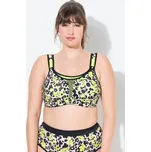 Ulla Popken, Plus size Sportovní podprsenka, bez kostic, leopardí vzor, košíčky C-E pro plnoštíhlé nadměrná velikost, 838718400-1094, zelený, 105D, Nadměrné velikosti, Plus size oblečení, Oblečení pro boubelky, Oblečení pro baculky, Oblečení pro plnoštíhl