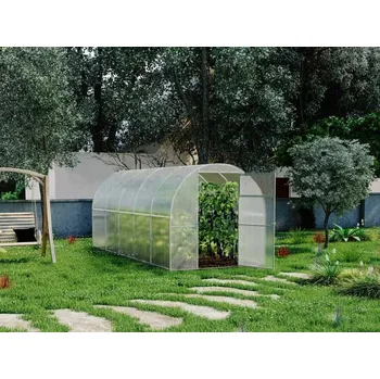 Skleník Obloukový skleník, skleník z polykarbonátu, Skleník Agrosfera Kompakt 2x8m polykarbonát 4mm + Zdarma teploměr s vlhkoměrem a doprava zdarma