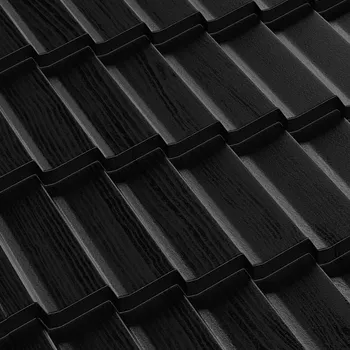 plechová krytina BILKA DACIC - plechová střešní krytina - IMITACE DŘEVA Barva: ČERNÉ DŘEVO