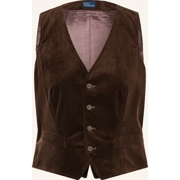 Polo Ralph Lauren Dámská Manšestrová Vesta, tmavě hnědá, 42