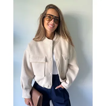 Dámská mikina Mishel Bomber Cerre krémová Velikost: UNI