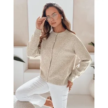 Dámský svetr Dstreet Krásný béžový dámský svetr s knoflíky Selina